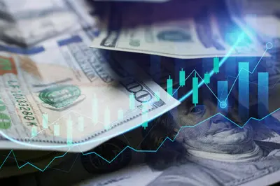 Illustration depicting a trader analyzing charts and data on multiple screens, representing the implementation of different trading strategies such as trend following, mean reversion, and breakout trading.