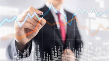 Illustration depicting a trader analyzing forex charts and data on a computer screen, symbolizing the use of technical and fundamental analysis in forex trading to make informed decisions